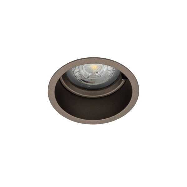Einbauspot Schokolade GU10 B:7 cm rund wohnlich