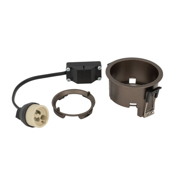 Einbauspot Schokolade GU10 B:7 cm rund wohnlich
