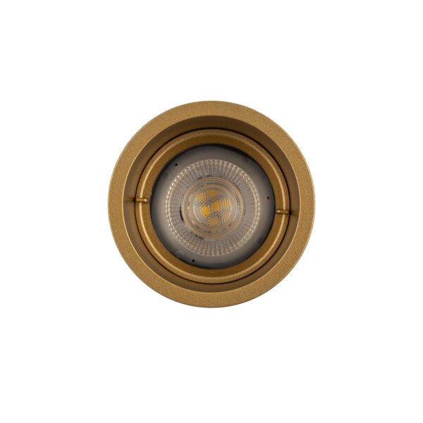 Elegante Einbaulampe Gold GU10 B:7 cm rund gemütlich