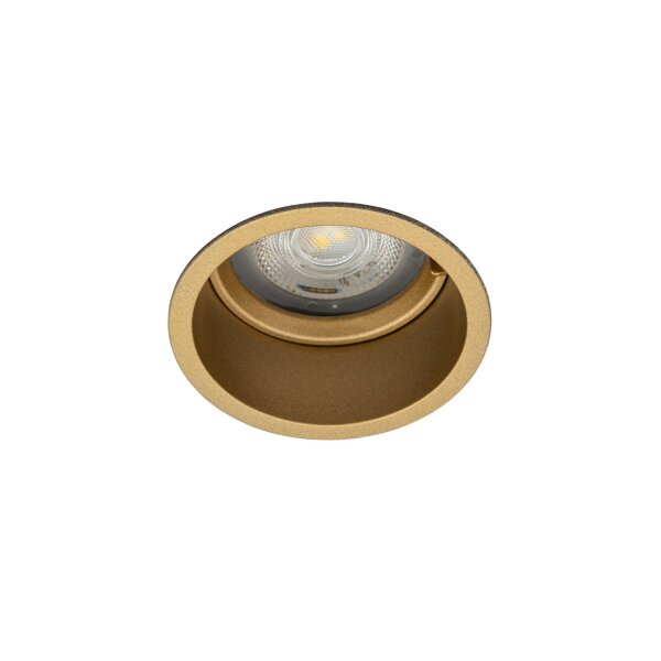 Elegante Einbaulampe Gold GU10 B:7 cm rund gemütlich