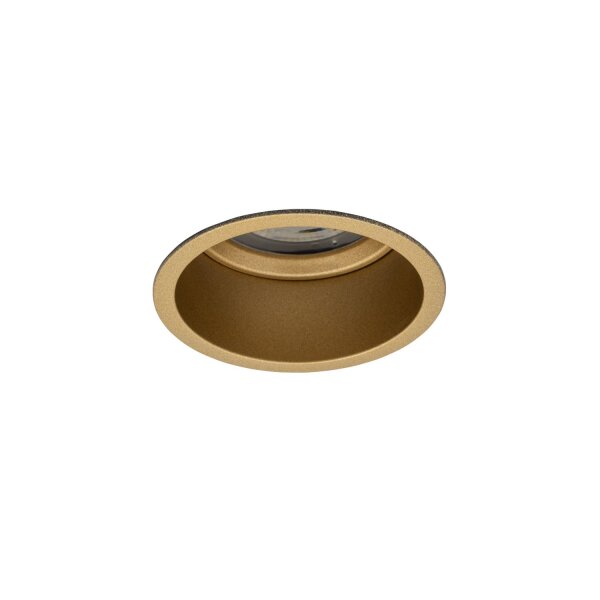 Elegante Einbaulampe Gold GU10 B:7 cm rund gemütlich