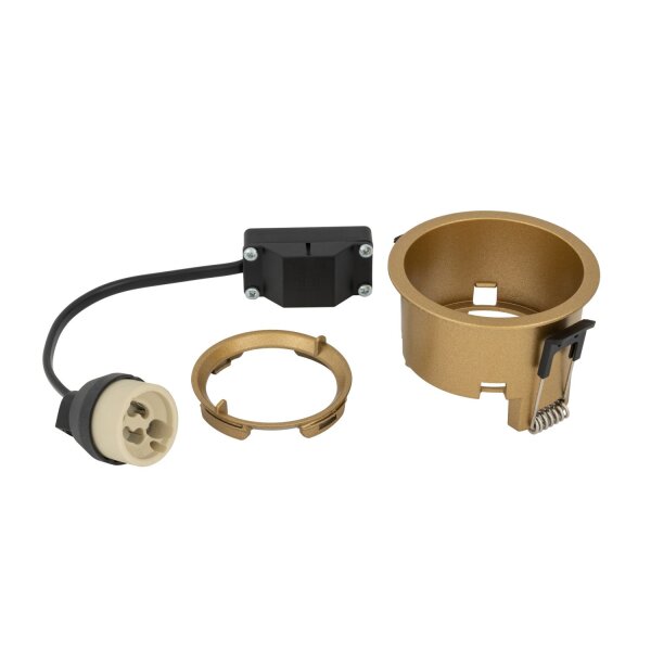 Elegante Einbaulampe Gold GU10 B:7 cm rund gemütlich