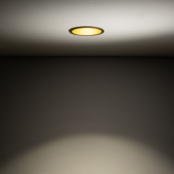 Elegante Einbaulampe Gold GU10 B:7 cm rund gemütlich