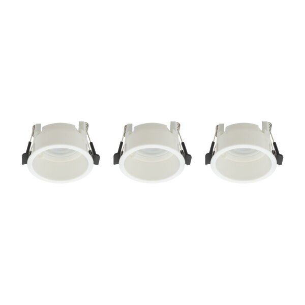 Einbauleuchte 3-er Set Weiß GU10 rund B:7 cm rund