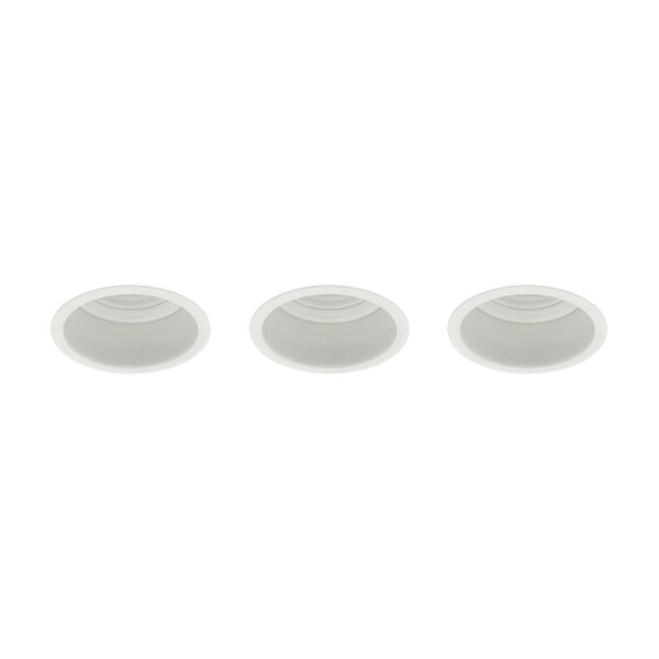 Einbauleuchte 3-er Set Weiß GU10 rund B:7 cm rund