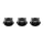 Einbauspot 3-Set Schwarz GU10 rund B:7 cm Modern