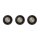 Einbauspot 3-Set Schwarz GU10 rund B:7 cm Modern