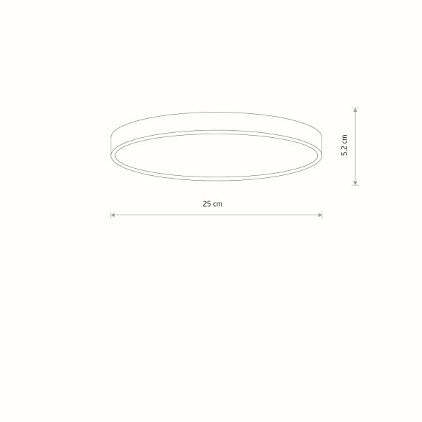 LED Deckenleuchte rund Weiß blendarm 3000 K B:25 cm