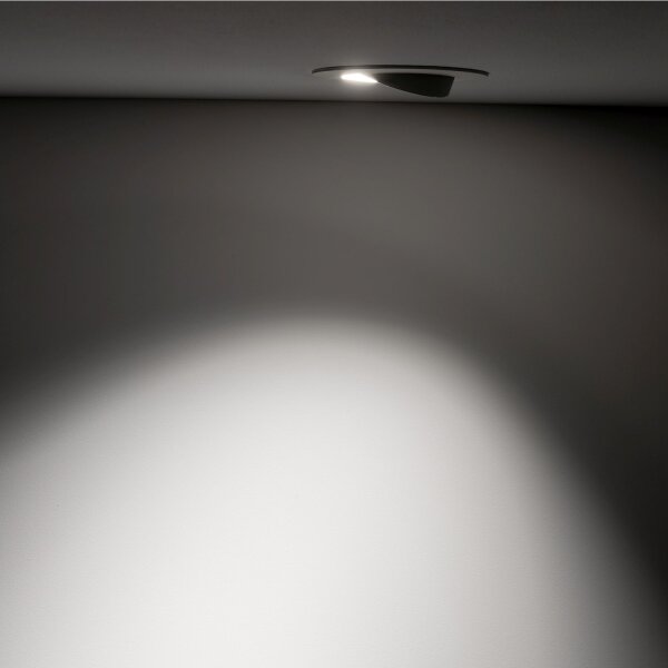 LED Einbauspot Weiß Silber 3000 K B:11 cm schwenkbar