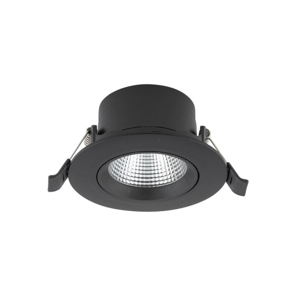 LED Einbauspot Schwarz Silber 4000 K 11 cm schwenkbar