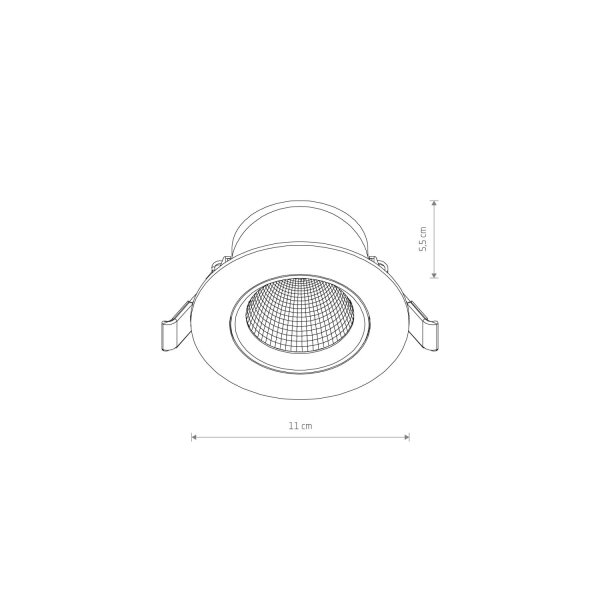 LED Einbauspot Schwarz Silber 4000 K 11 cm schwenkbar