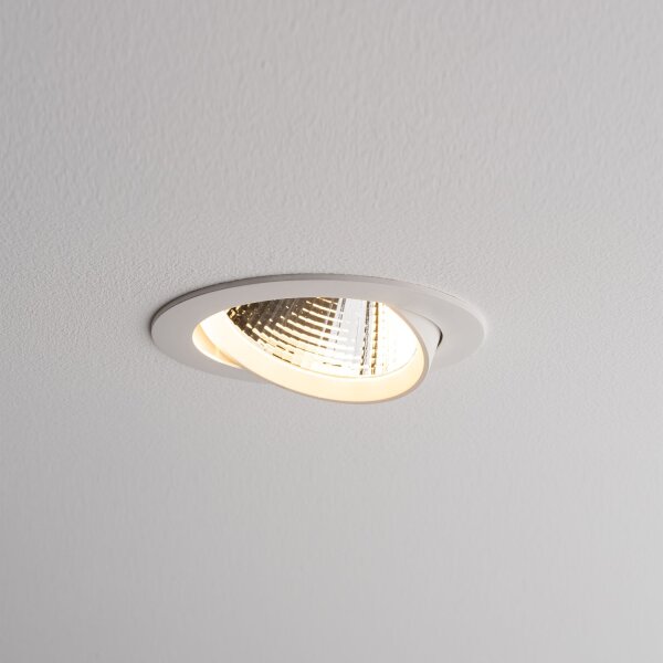 LED Einbaustrahler Weiß Silber 3000 K B:14 cm flexibel