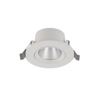 LED Einbaustrahler Weiß Silber 3000 K B:9 cm flexibel