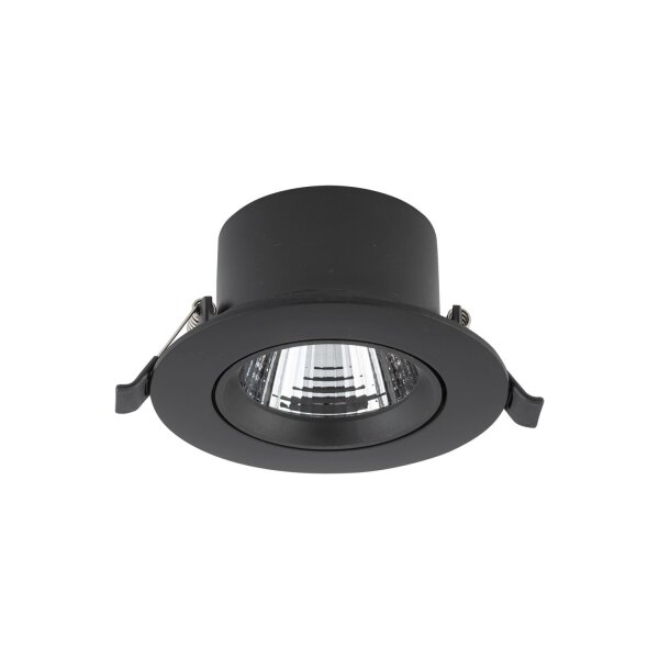 LED Einbauleuchte schwenkbar Schwarz 3000 K Ø9 cm