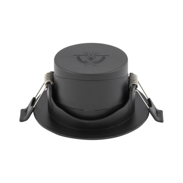 LED Einbauleuchte schwenkbar Schwarz 3000 K Ø9 cm