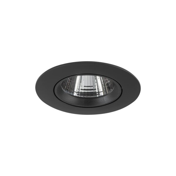 LED Einbauleuchte schwenkbar Schwarz 3000 K Ø9 cm