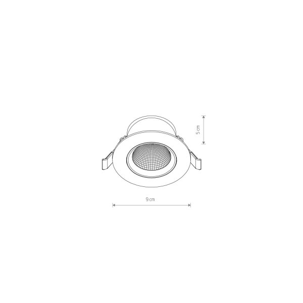 LED Einbauleuchte schwenkbar Schwarz 3000 K Ø9 cm