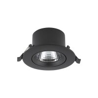 LED Einbauspot schwenkbar Schwarz Silber 4000 K Ø9 cm