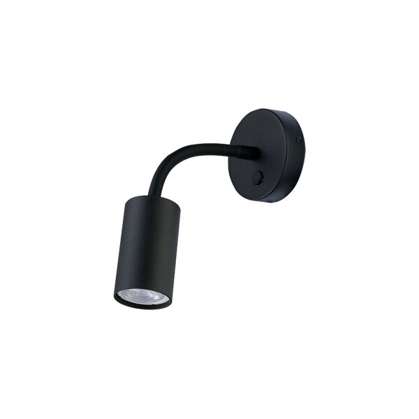 Wandleuchte flexibel Schwarz GU10 L:30 cm Schalter