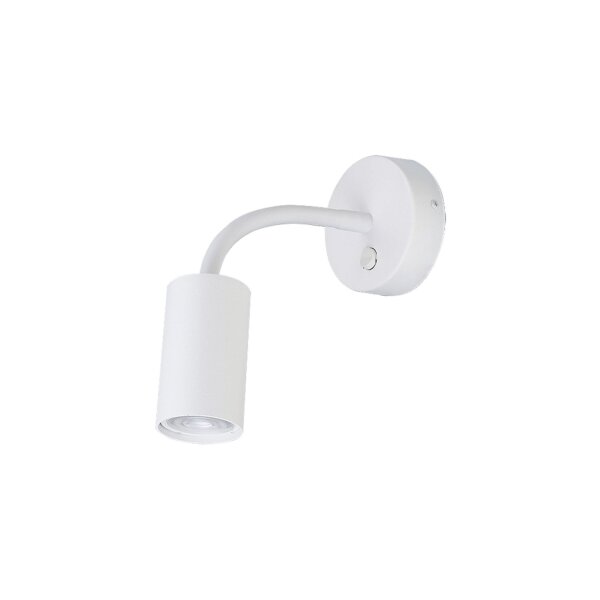 Wandspot verstellbar Weiß Stahl GU10 L:30 cm Schalter
