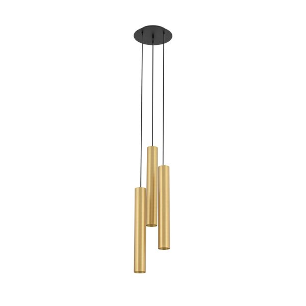 Hängelampe Stahl Messing GU10 L:20 cm 3-flammig Modern