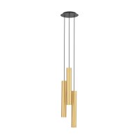 Hängelampe Stahl Messing GU10 L:20 cm 3-flammig Modern