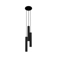 H&auml;ngelampe Stahl Graphit GU10 L:20 cm 3-flammig Modern