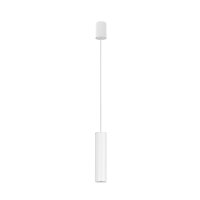 Pendelleuchte Stahl Wei&szlig; GU10 L:5 cm Modern rund