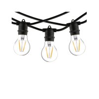 Lichterkette Gummi Schwarz IP65 E27 L:900 cm Modern