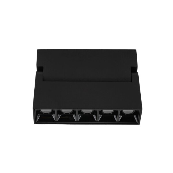 LED Wandspot Alu Schwarz 3000 K B:13 cm schwenkbar