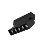 LED Wandspot Alu Schwarz 3000 K B:13 cm schwenkbar