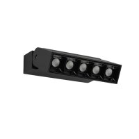 LED Wandspot Alu Schwarz 3000 K B:13 cm schwenkbar