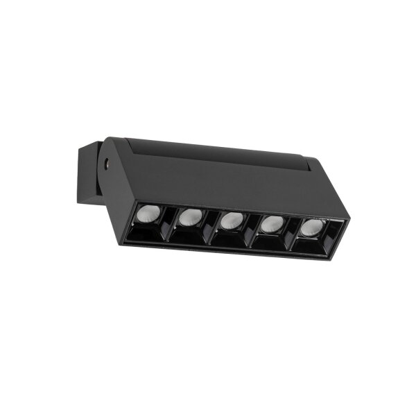 LED Wandstrahler Alu Schwarz 4000 K B:13 cm flexibel