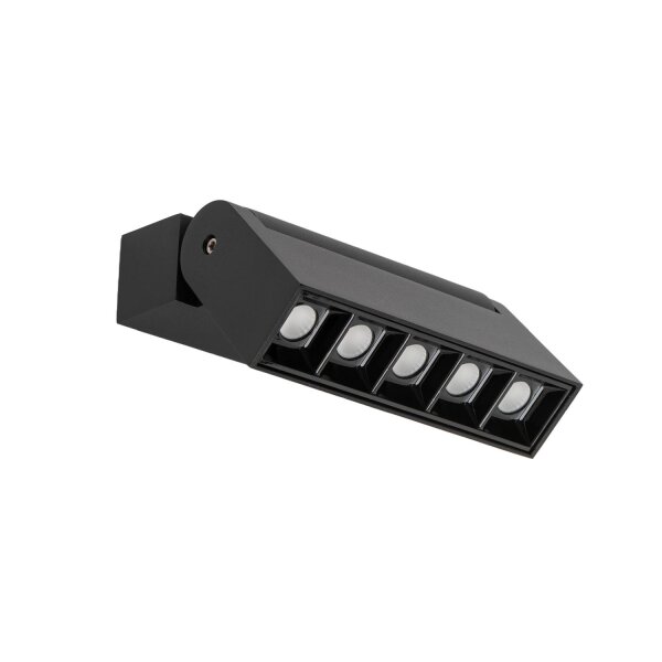 LED Wandstrahler Alu Schwarz 4000 K B:13 cm flexibel
