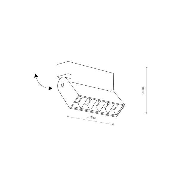 LED Wandlampe Aluminium Weiß 4000 K B:13 cm schwenkbar