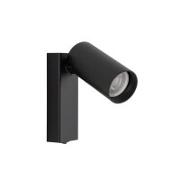 Wandstrahler Schwarz GU10 B:10 cm Schalter flexibel