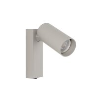 Wandstrahler Seidengrau flexibel GU10 B:10 cm Schalter