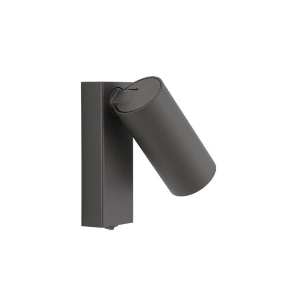 Wandstrahler Umbra Grau flexibel GU10 B:10 cm Schalter