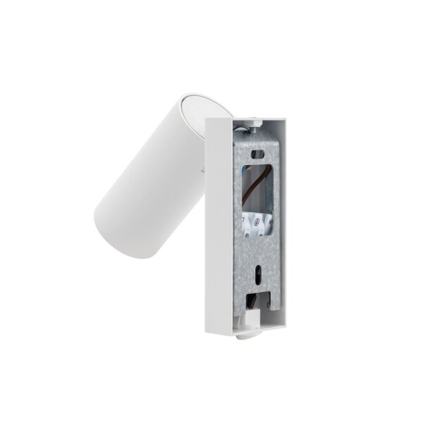 Wandspot Weiß Stahl GU10 B:10 cm Schalter flexibel
