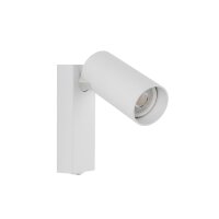 Wandspot Wei&szlig; Stahl GU10 B:10 cm Schalter flexibel