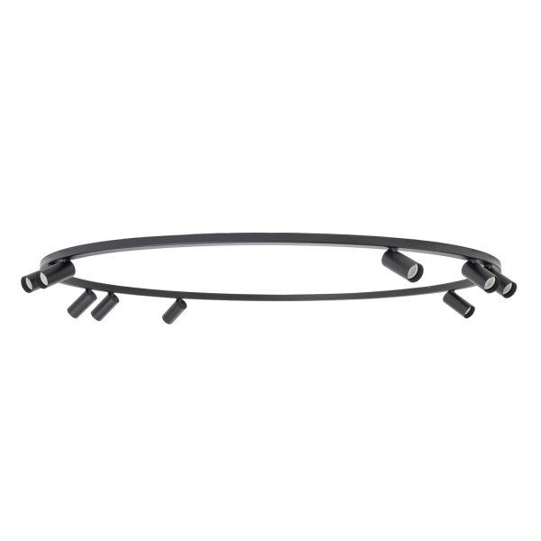 Deckenleuchte flexibel Schwarz GU10 B:130 cm 9-flammig