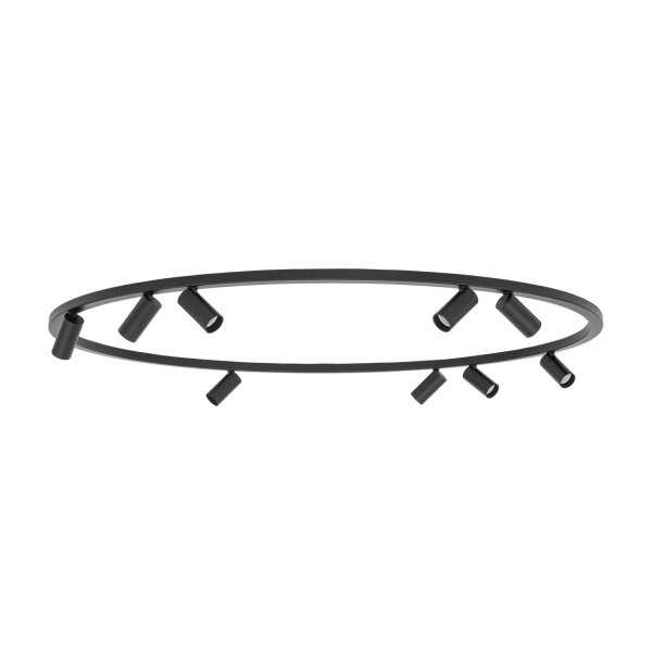 Deckenleuchte flexibel Schwarz GU10 B:130 cm 9-flammig