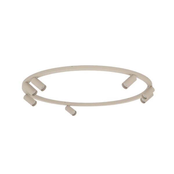 Deckenleuchte Beige Metall GU10 B:93 cm schwenkbar rund