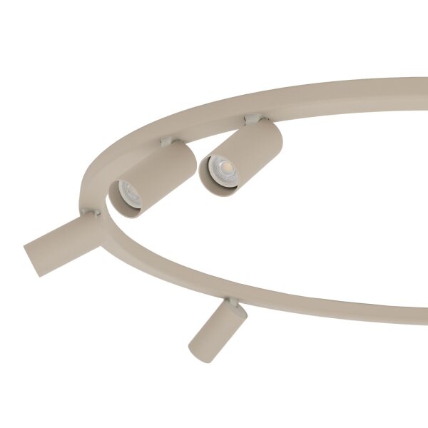 Deckenleuchte Beige Metall GU10 B:93 cm schwenkbar rund