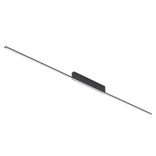 LED Deckenleuchte Aluminium Schwarz 3000 K 150 cm rund