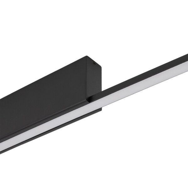 LED Deckenleuchte Aluminium Schwarz 3000 K 150 cm rund