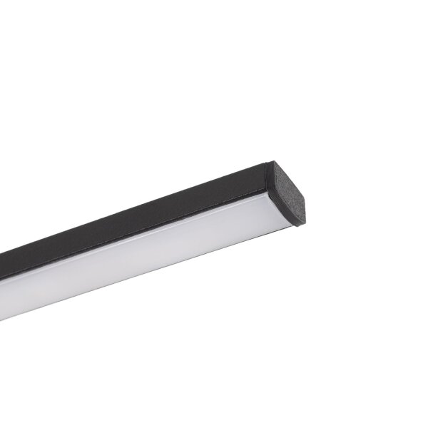 LED Deckenleuchte Aluminium Schwarz 3000 K 150 cm rund