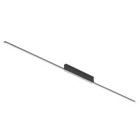 LED Deckenleuchte Aluminium Schwarz 3000 K 150 cm rund