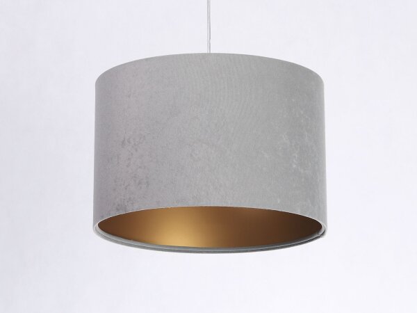 Lampe à suspendre Abat-jour Éclairage Gris Or Tissu