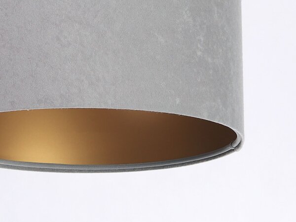 Lampe à suspendre Abat-jour Éclairage Gris Or Tissu